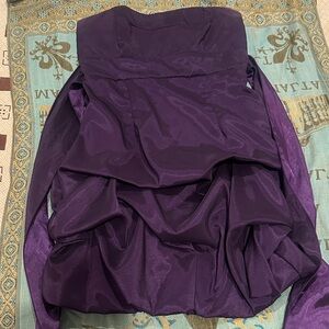 Elegant Purple Strapless Dress